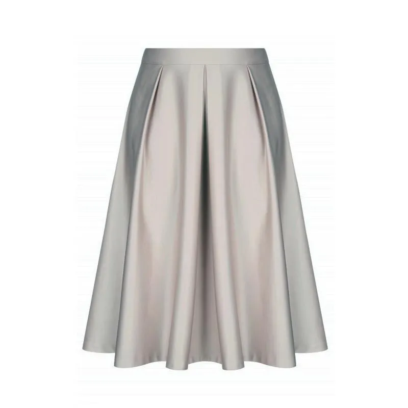 A4 Plus Size A-Line Maxi Skirt #Zipper #A-Line #Apricot