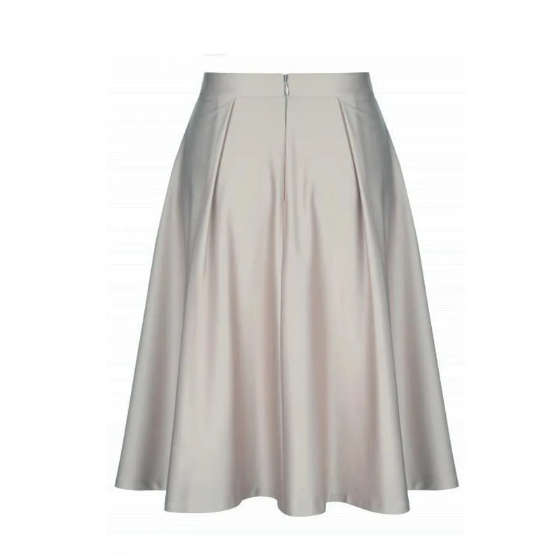A4 Plus Size A-Line Maxi Skirt #Zipper #A-Line #Apricot