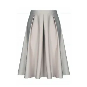 A4 Plus Size A-Line Maxi Skirt #Zipper #A-Line #Apricot