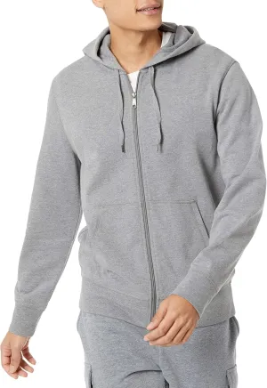 Amazon Essentials Men's Lightweight French Terry Full-Zip Hoodie with Comfortable Fit