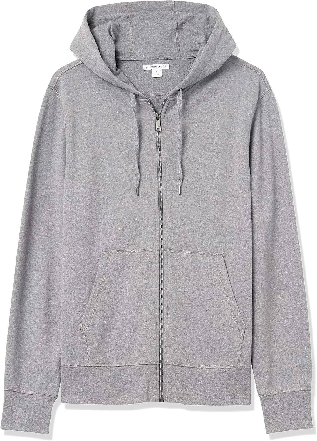 Amazon Essentials Men's Lightweight French Terry Full-Zip Hoodie with Comfortable Fit
