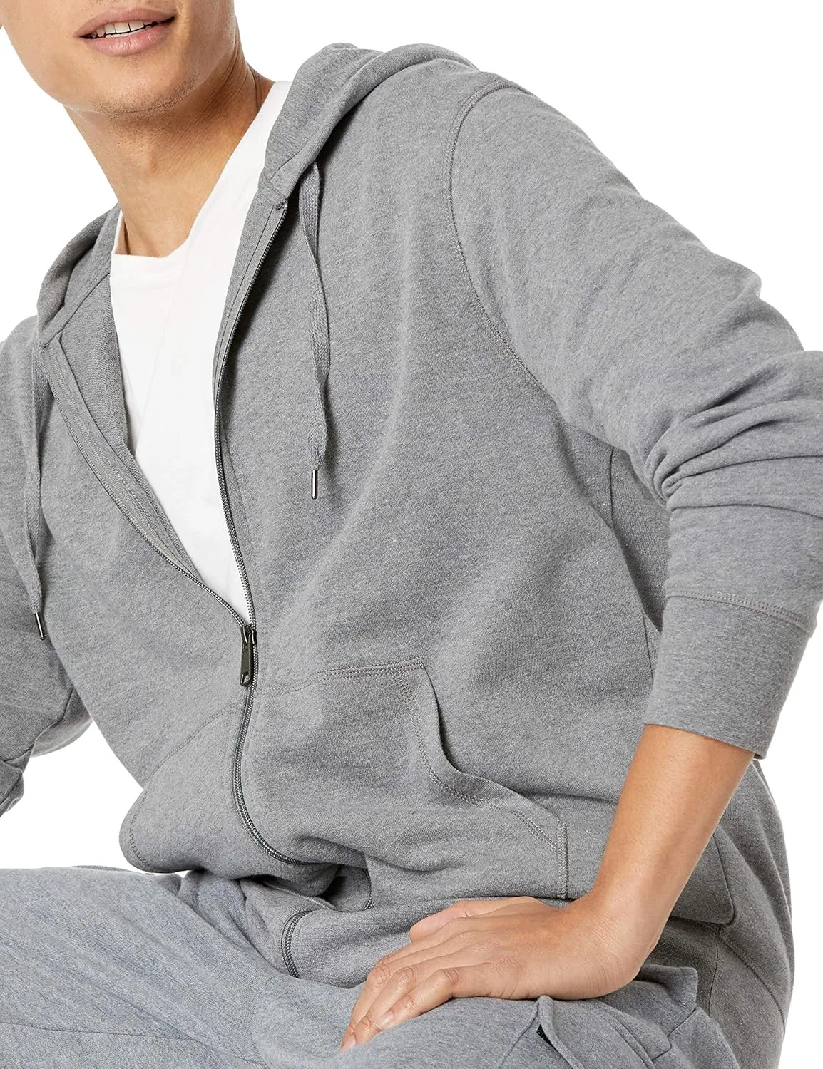 Amazon Essentials Men's Lightweight French Terry Full-Zip Hoodie with Comfortable Fit