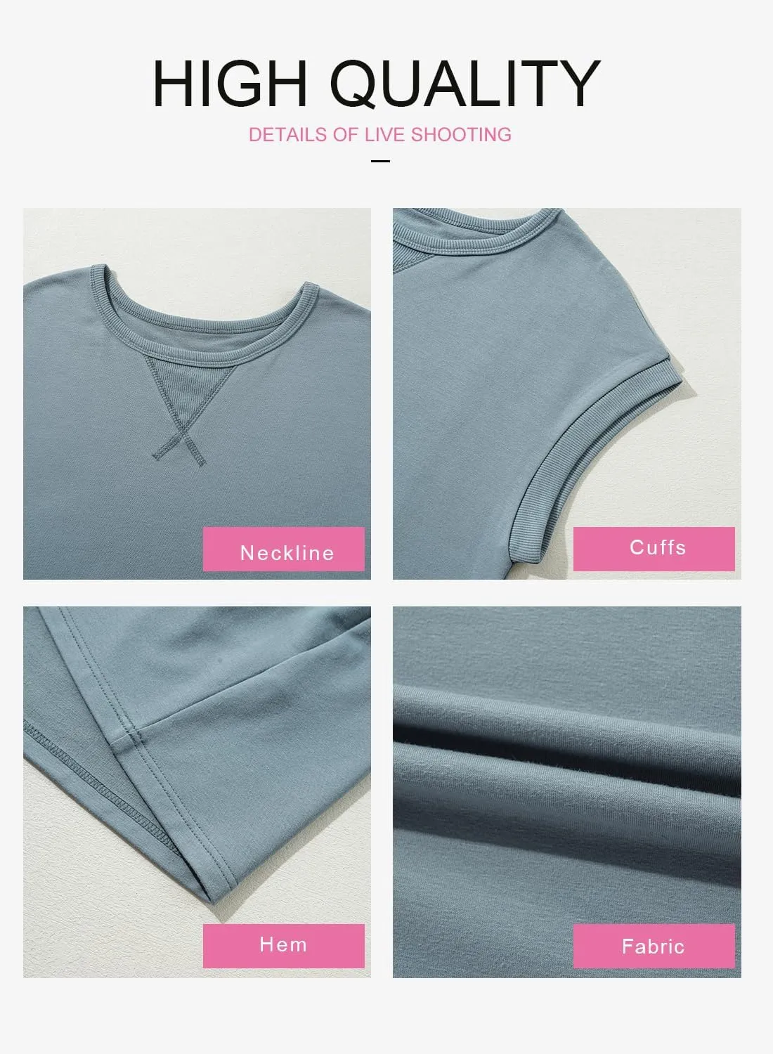 BLENCOT Womens Summer Dresses Casual Cap Sleeve Spring Ruffle Mini Sporty Sweatshirt Trendy Tshirt Dress
