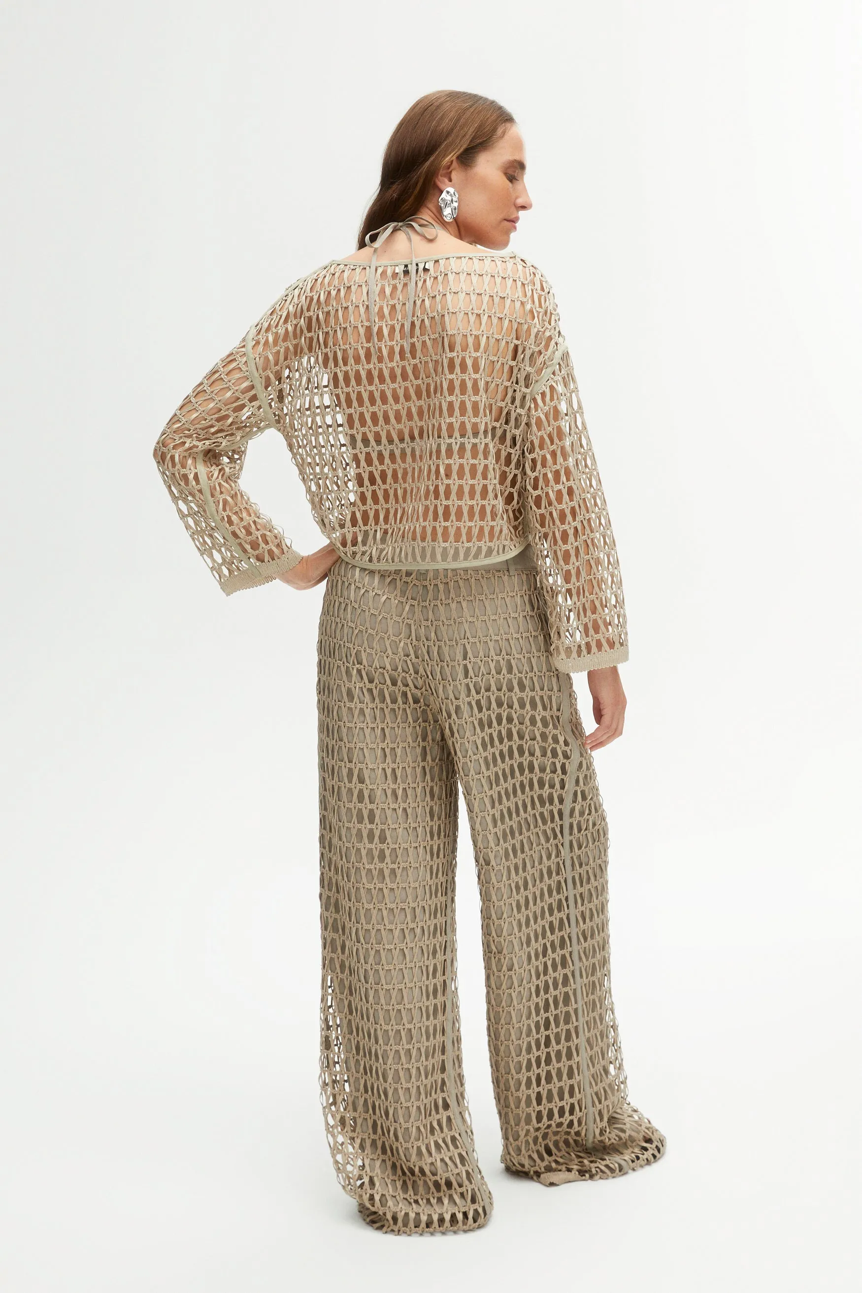Boat Neck Mesh Top (Final Sale)