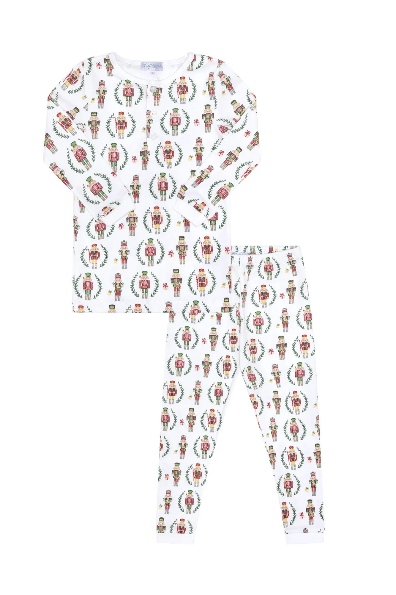 Boys Christmas Nutcracker Pima Cotton Two-Piece Pajamas