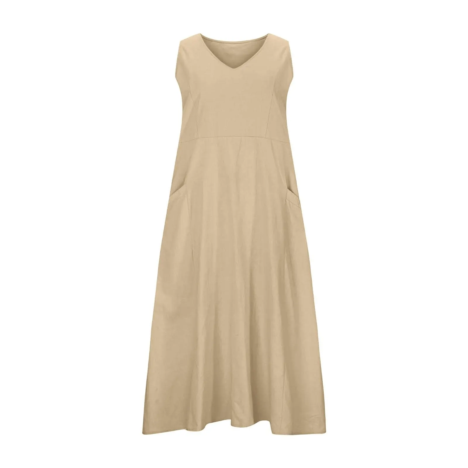 Buy it Now Store My Account Linen Dress Womens Spring Dresses 2025 Western Dress for Women Spring Outfits for Women 2025 Plus Size Summer Dresses Beige