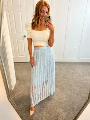 Cascading Ruffles A-Line Skirt