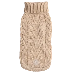 Chalet Sweater - Oatmeal | Cozy & Stylish Dog Knitwear 🐾❄️
