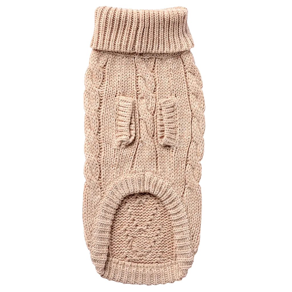 Chalet Sweater - Oatmeal | Cozy & Stylish Dog Knitwear 🐾❄️