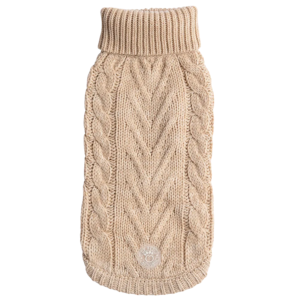 Chalet Sweater - Oatmeal | Cozy & Stylish Dog Knitwear 🐾❄️