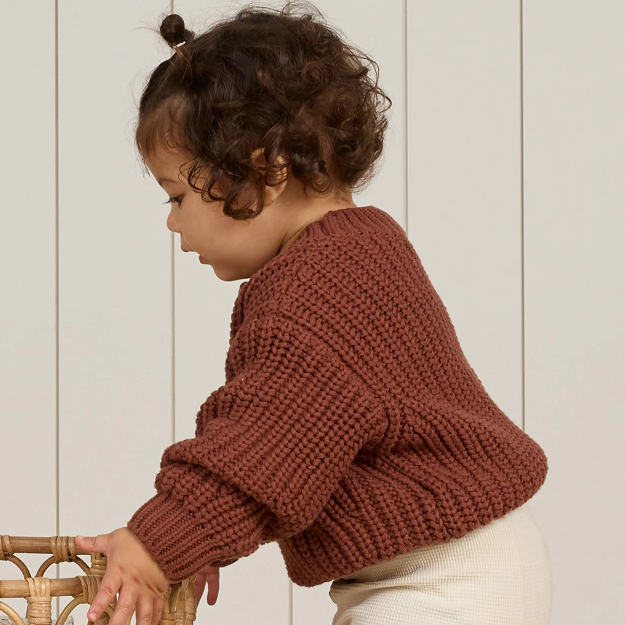 Chunky Knit Sweater - Cranberry