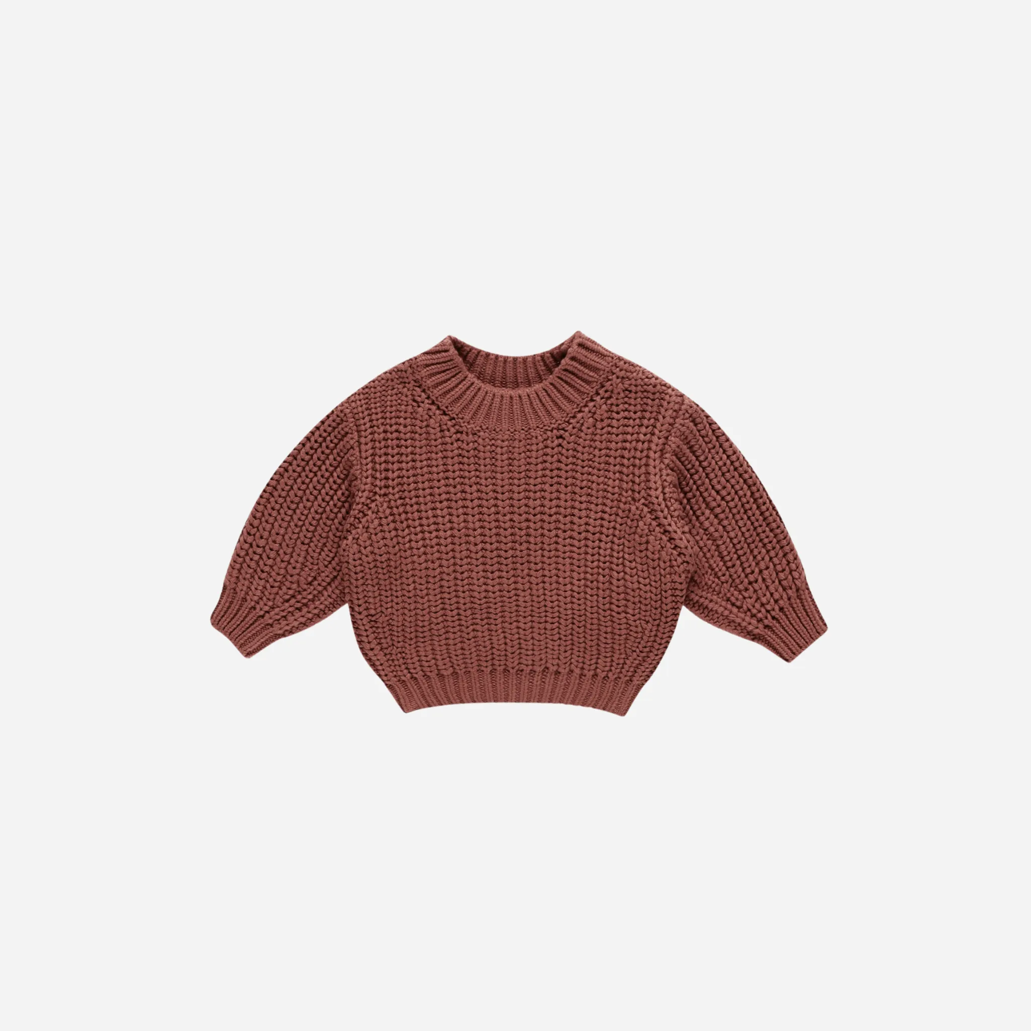 Chunky Knit Sweater - Cranberry