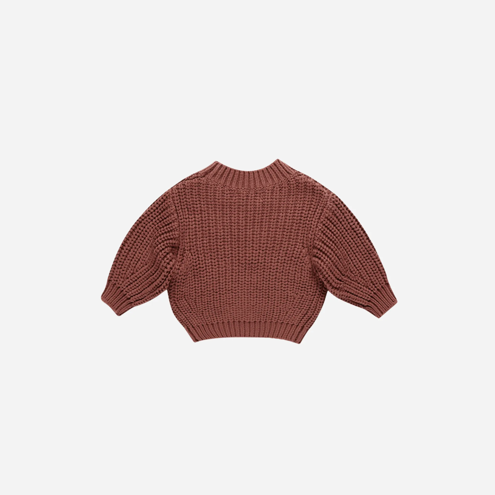 Chunky Knit Sweater - Cranberry