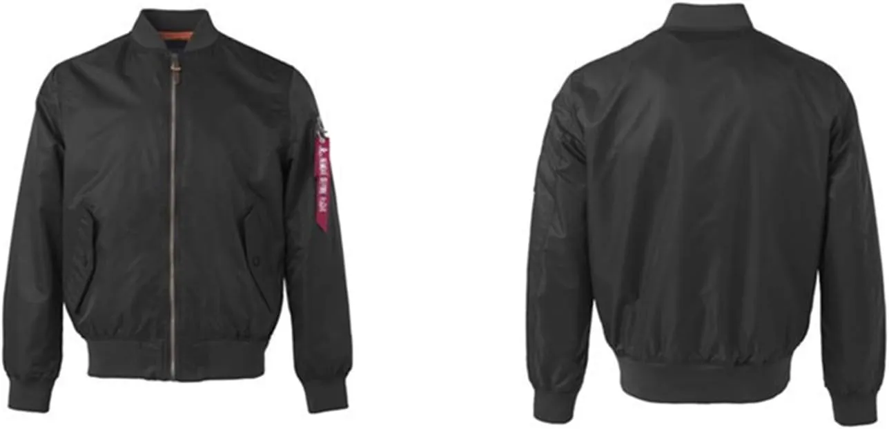 CORIRESHA Mens NASA Embroidery Badge Slim Fit Bomber Jackets Zipper Windbreaker