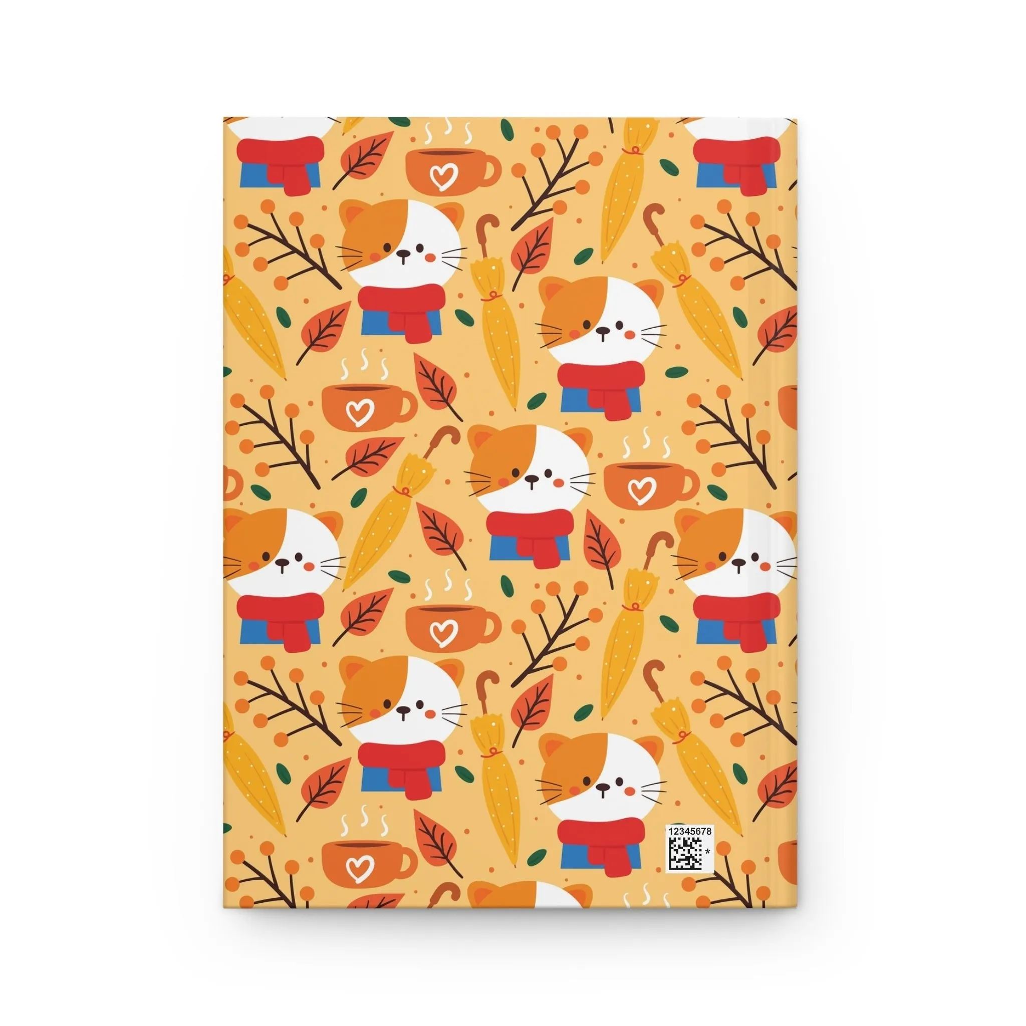 Cozy Fall Cat Hardcover Journal