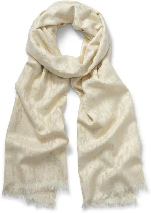 DKNY womens Oversized Eyelash Fringe Lurex Scarf