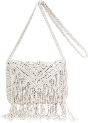 Eiyye Boho Crocheted Purses: Summer Beach Crossbody and Boho Shoulder Bags with Tassel