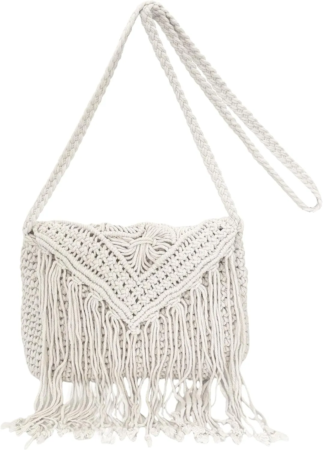 Eiyye Boho Crocheted Purses: Summer Beach Crossbody and Boho Shoulder Bags with Tassel