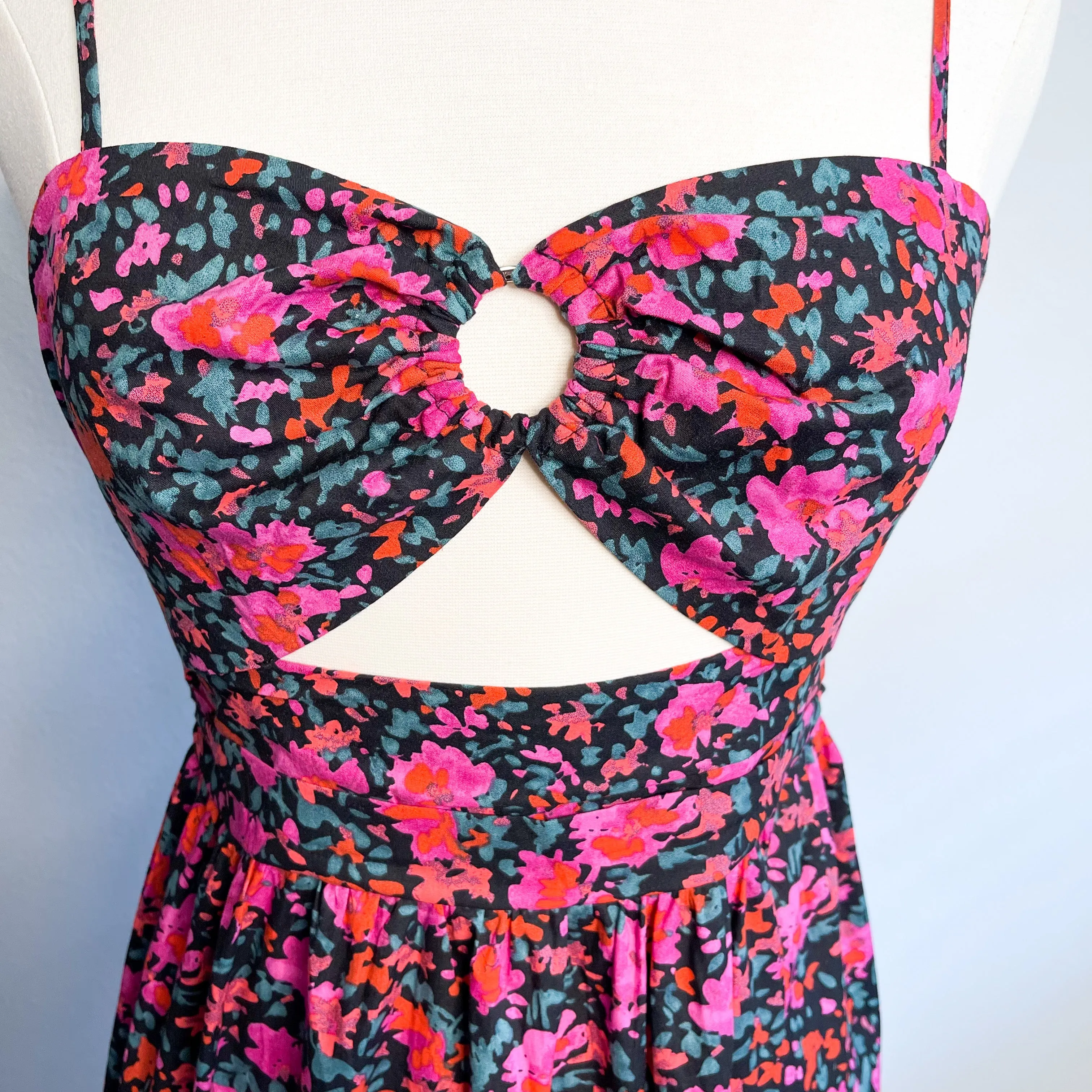 Floral Magenta Maxi Dress