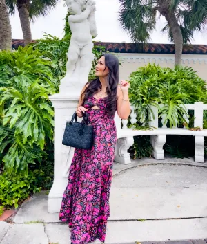 Floral Magenta Maxi Dress