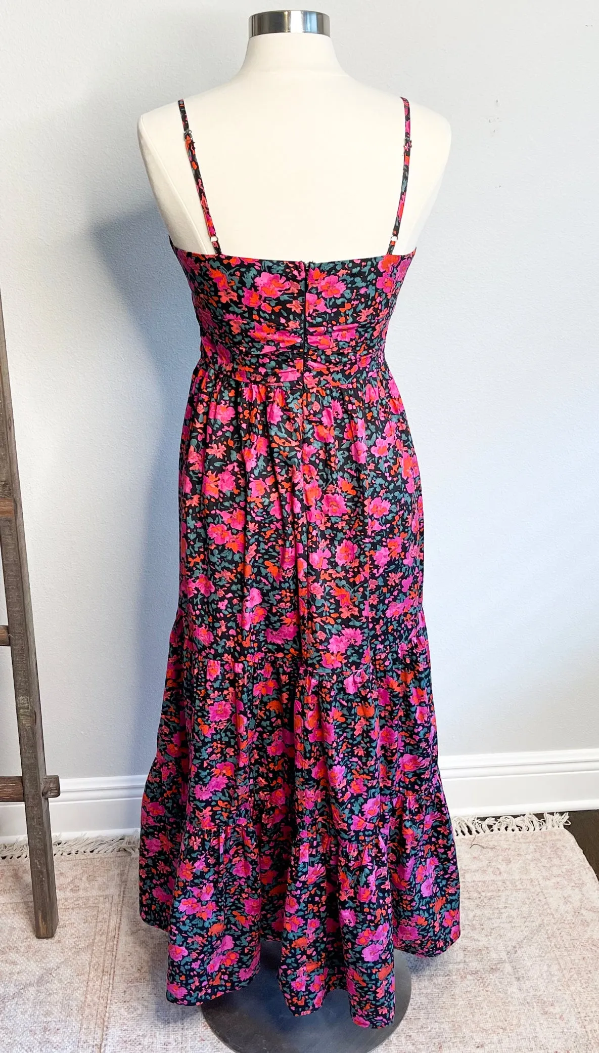 Floral Magenta Maxi Dress