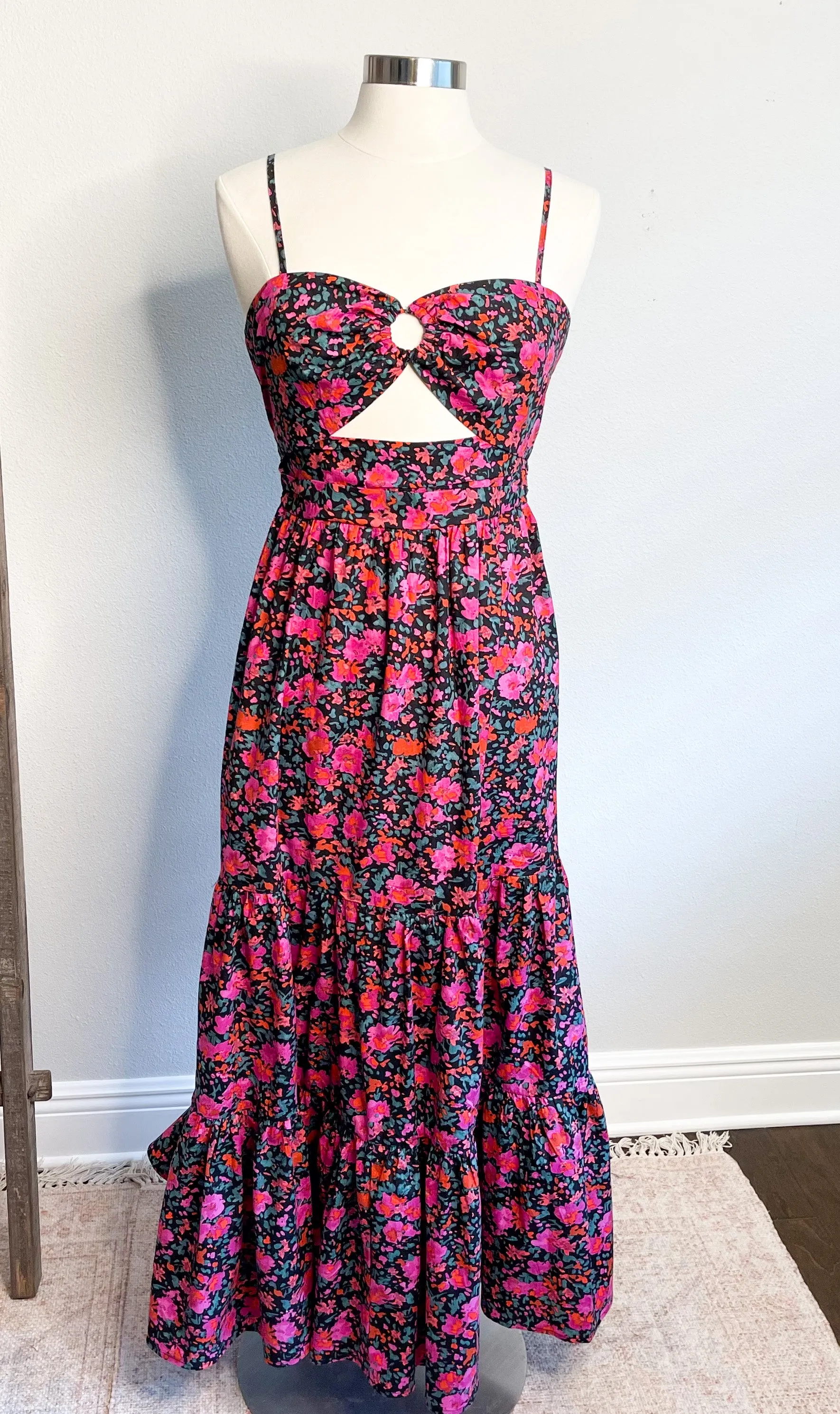 Floral Magenta Maxi Dress