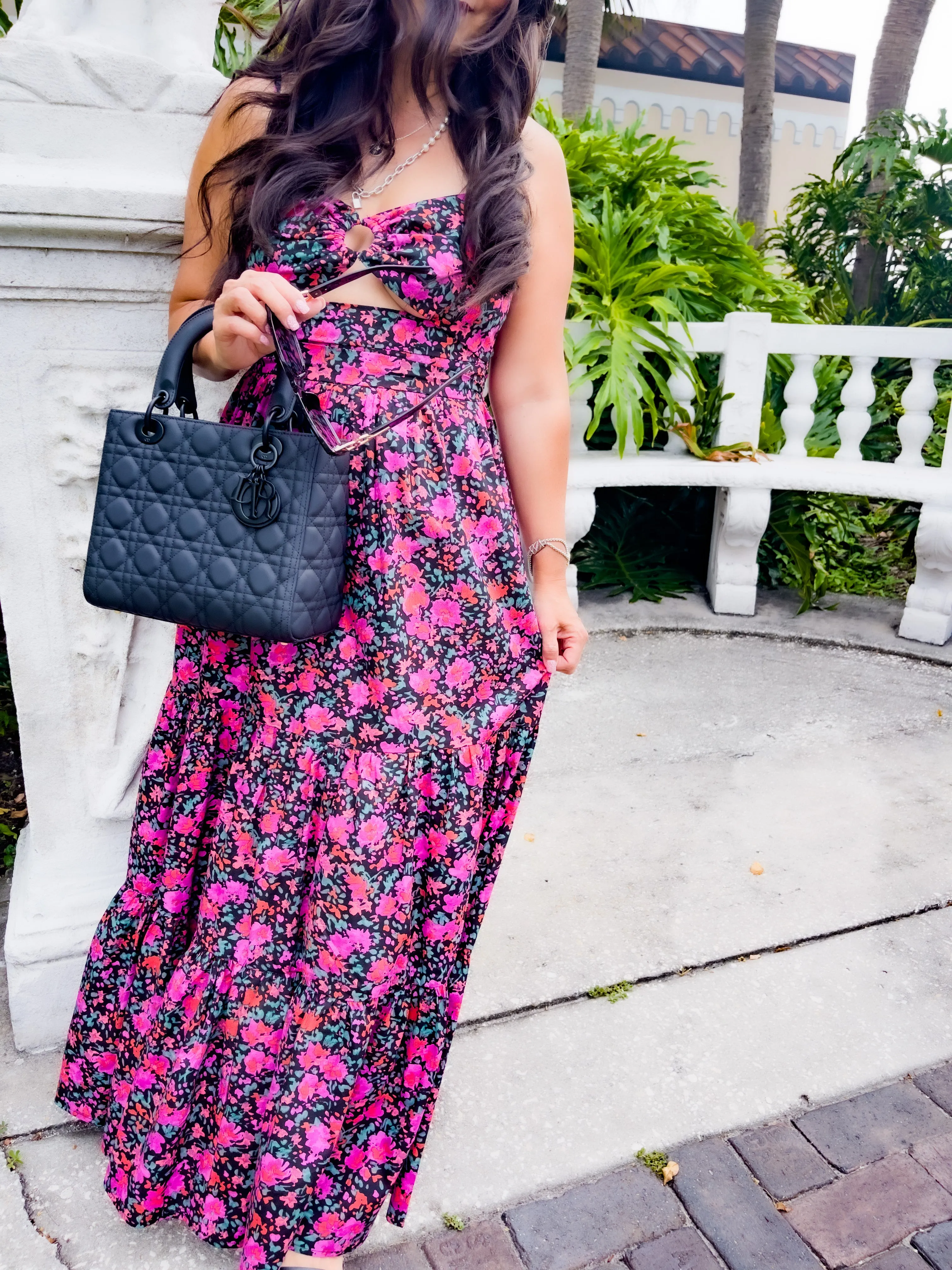 Floral Magenta Maxi Dress