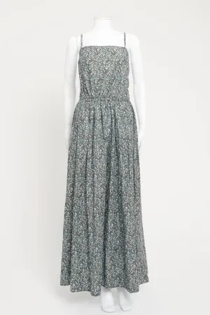 Floral Preowned Maxi Dress With Ruched Waist