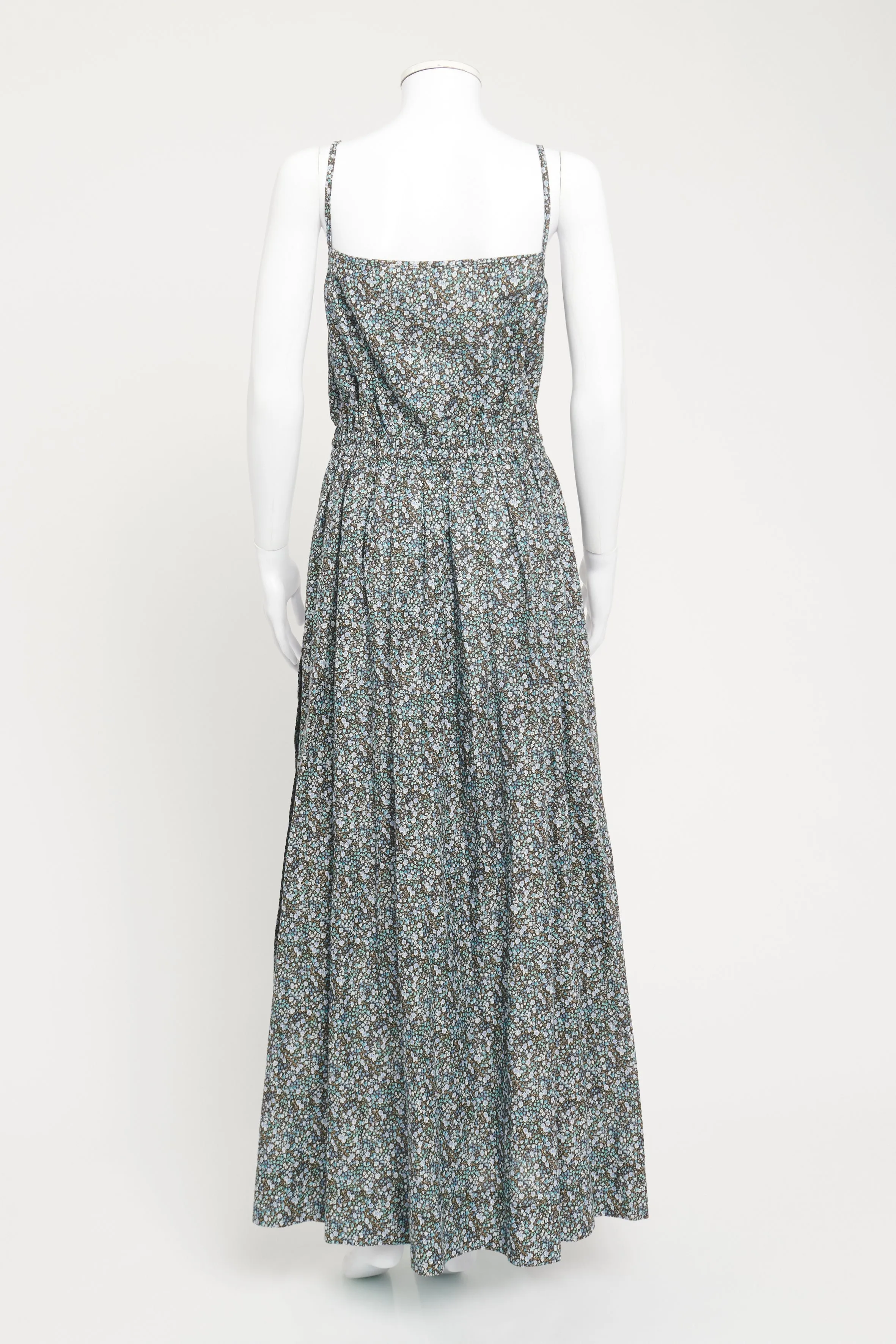 Floral Preowned Maxi Dress With Ruched Waist