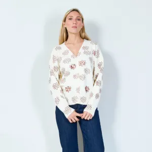 Floral print button-up cardigan wholesale