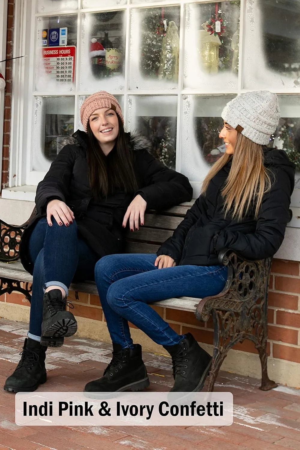 Funky Junque Premium Women's Cable Knit Winter Beanie Hat - Thick Warm Cozy - Classic Colors, Spring Pastels, Faded Blends