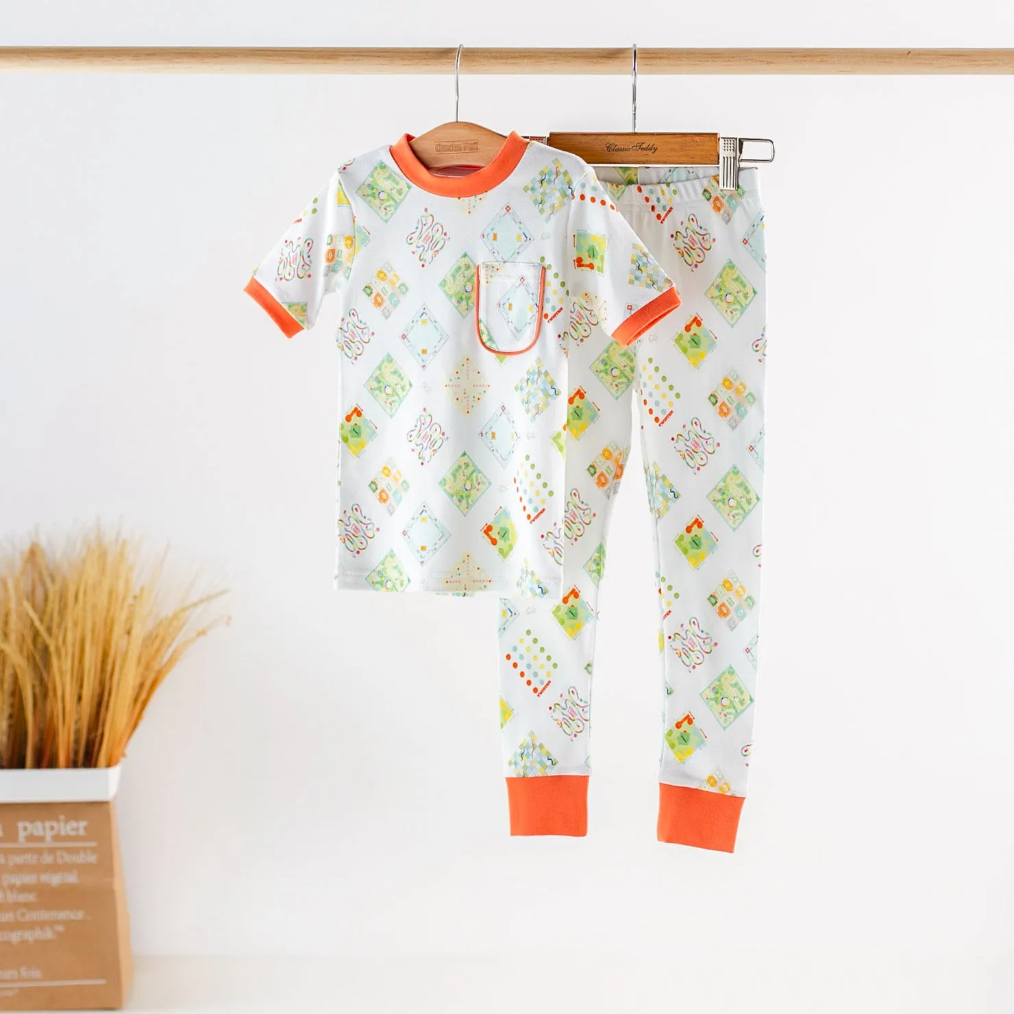 Game Night Organic Cotton Kids Pajamas