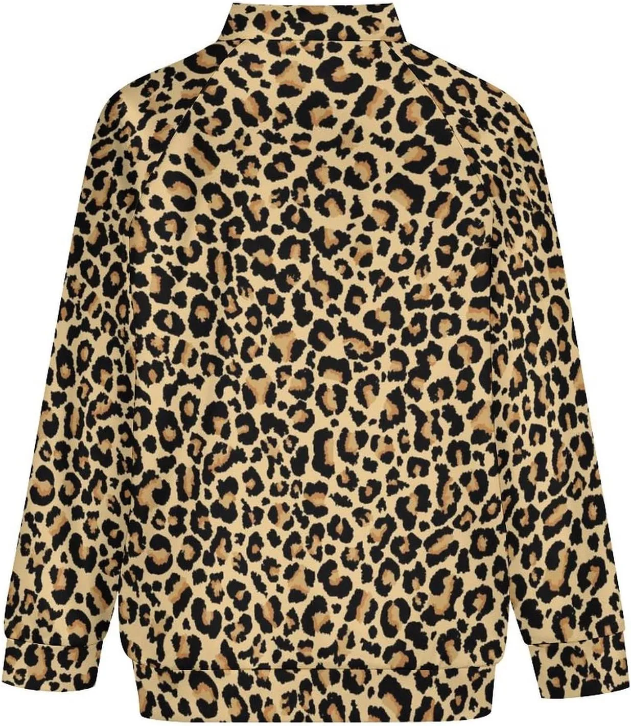 Jackets for Men - Leopard Print Casual Lightweight Zip Up Bomber Jacket Men Spring Fall Windbreaker