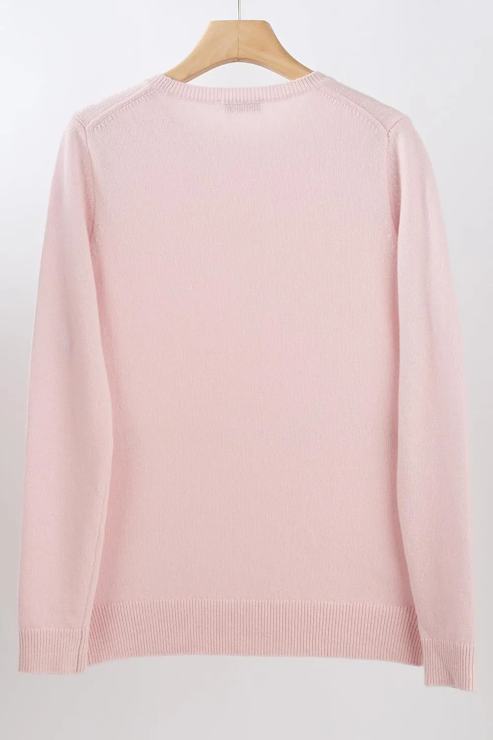 JENNIE LIU Womens 3-ply Cashmere Crewneck Sweater | Winter Cozy Cashmere Sweaters for Women