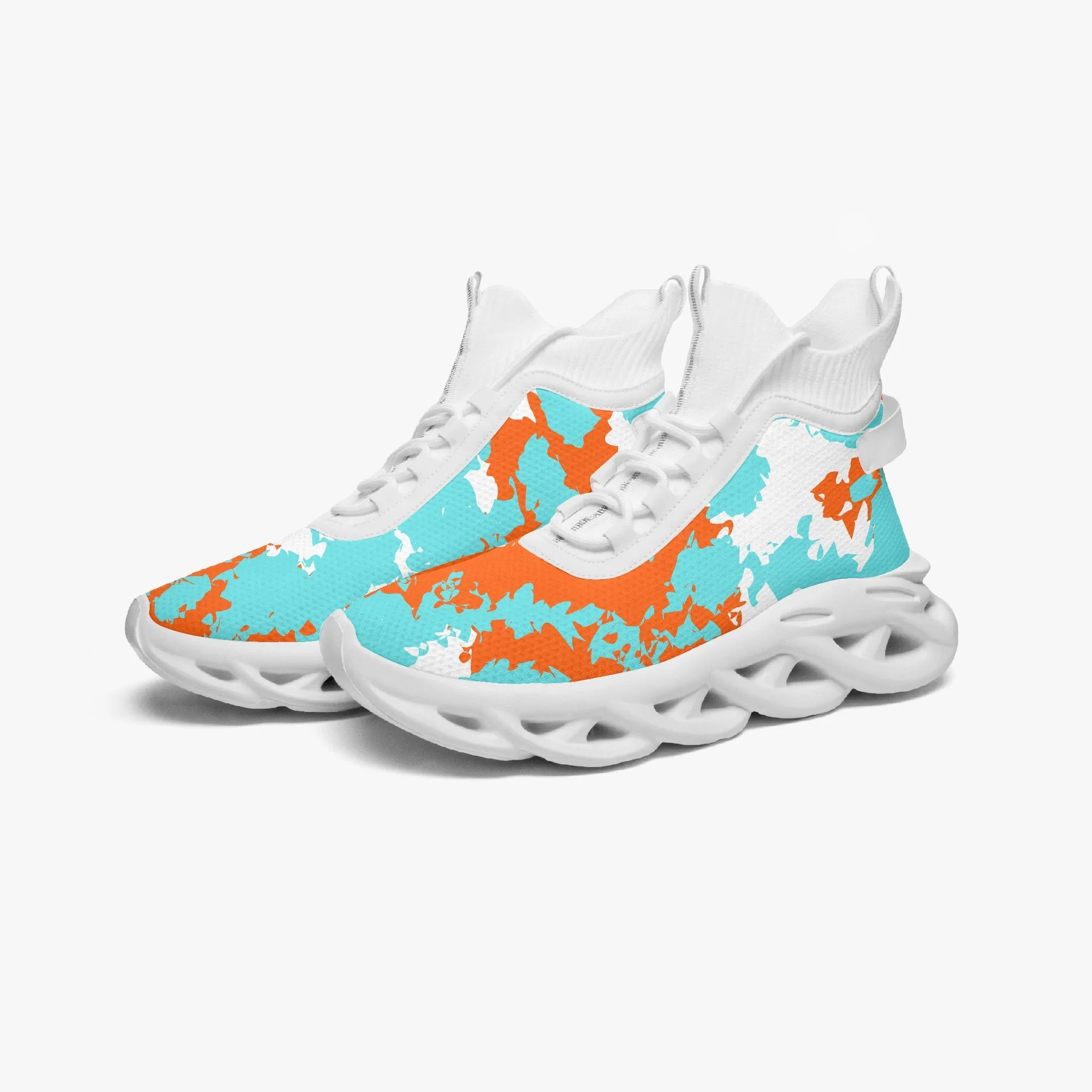 KICXS MIA Camo High-top Bounce Mesh Knit Sneakers