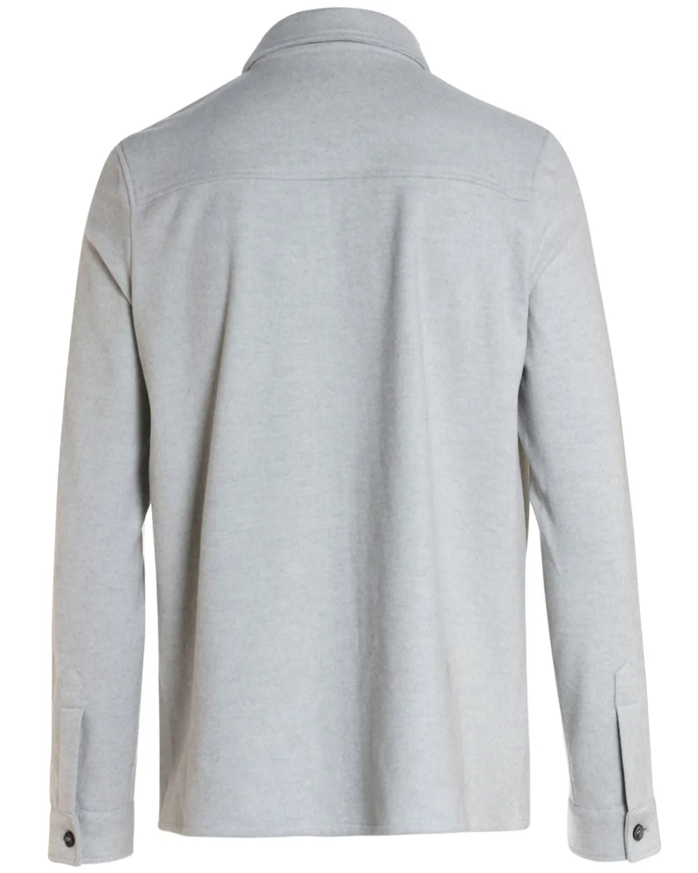Light Grey Jersey Fleece Zip Front Short Jacket