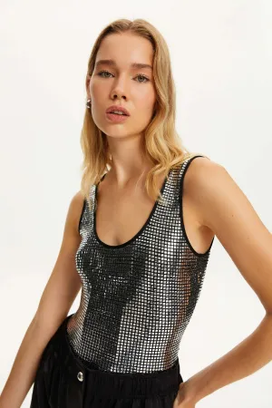 Metallic Jersey Bodysuit (Final Sale)