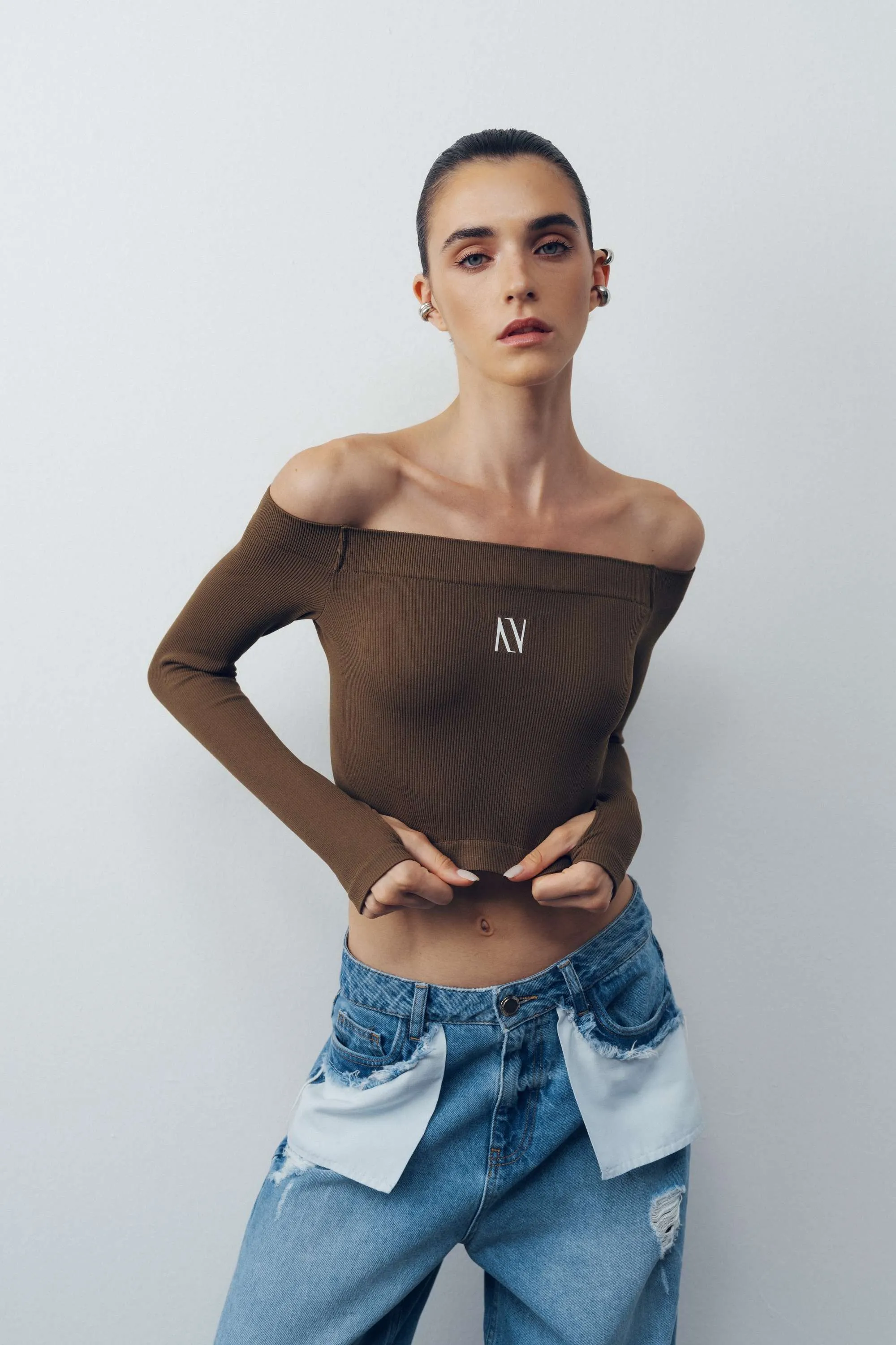 Metallic Jersey CropTop (Final Sale)