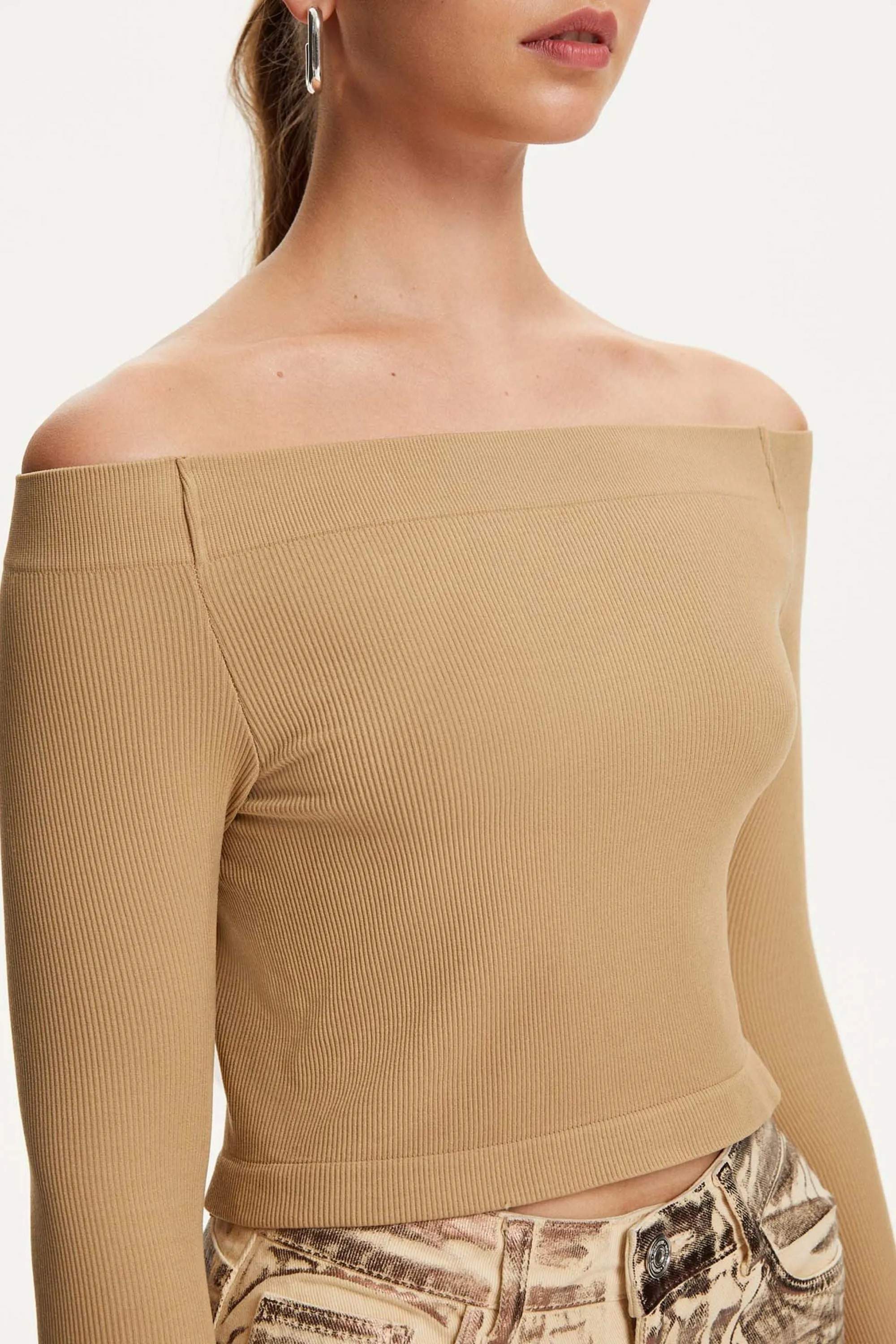 Metallic Jersey CropTop (Final Sale)