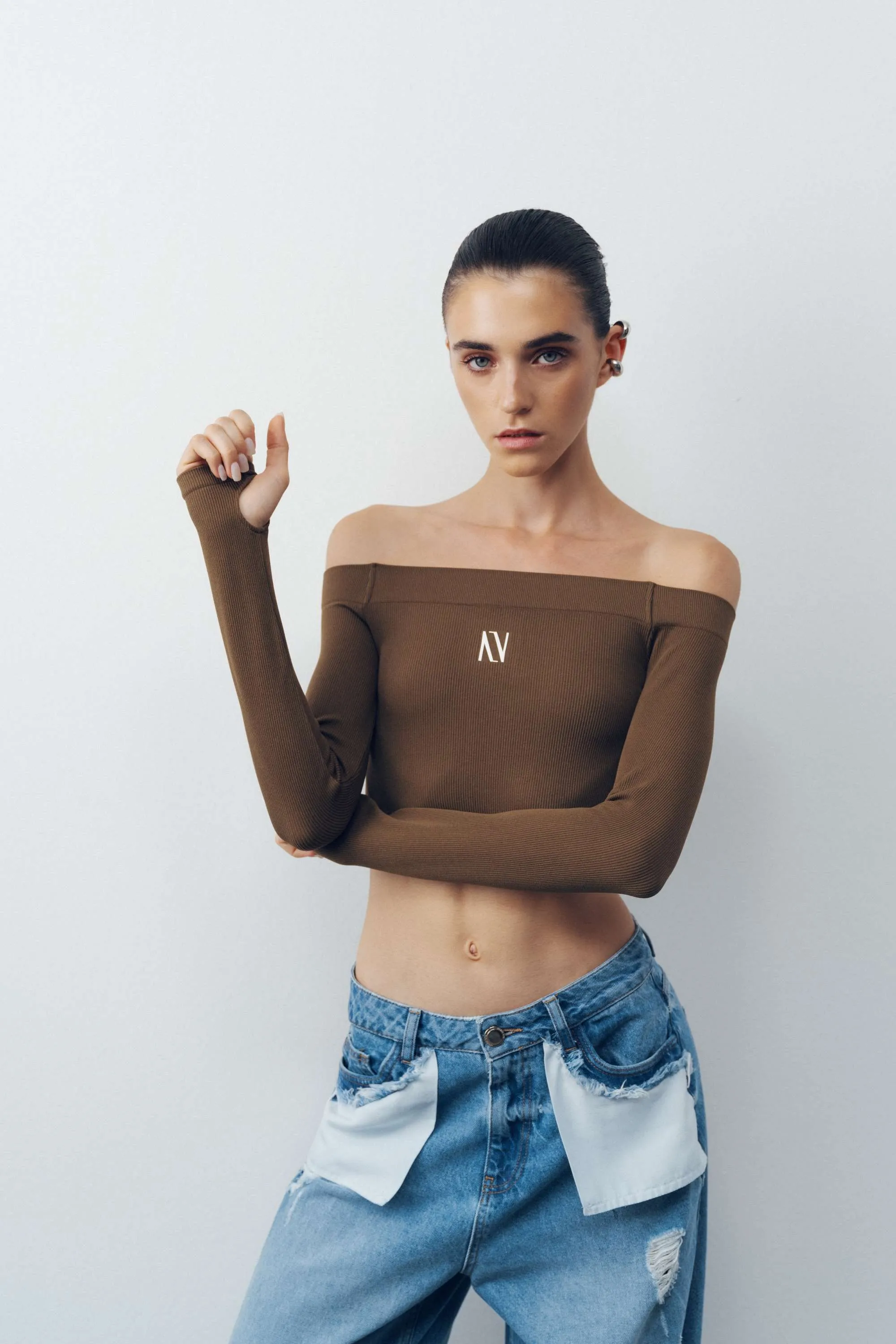 Metallic Jersey CropTop (Final Sale)