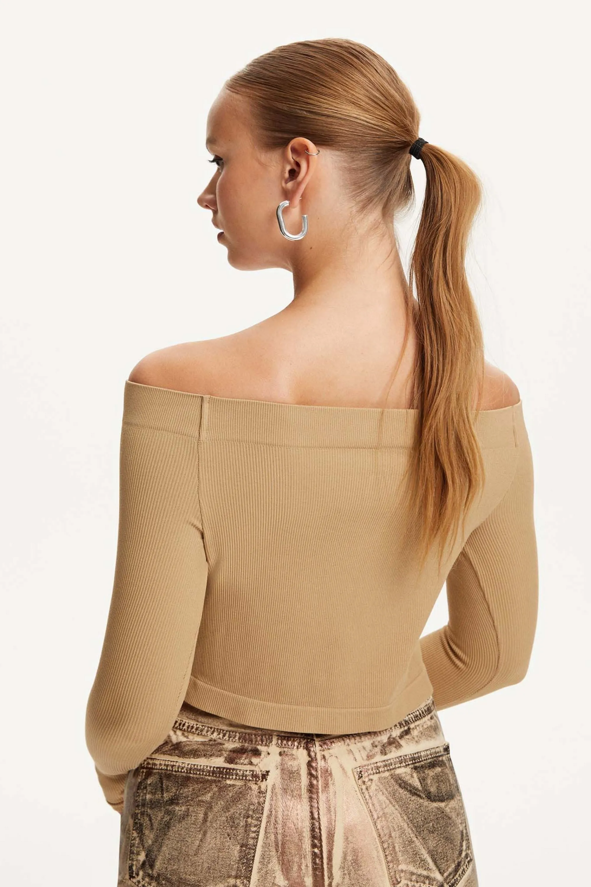 Metallic Jersey CropTop (Final Sale)
