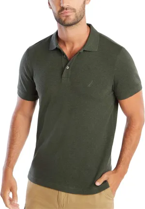 Nautica Men's Slim Fit Short Sleeve Solid Soft Cotton Polo Shirt