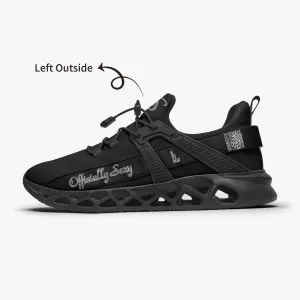 Officially Sexy Snow Leopard Collection Black Unisex Mesh Running Shoes