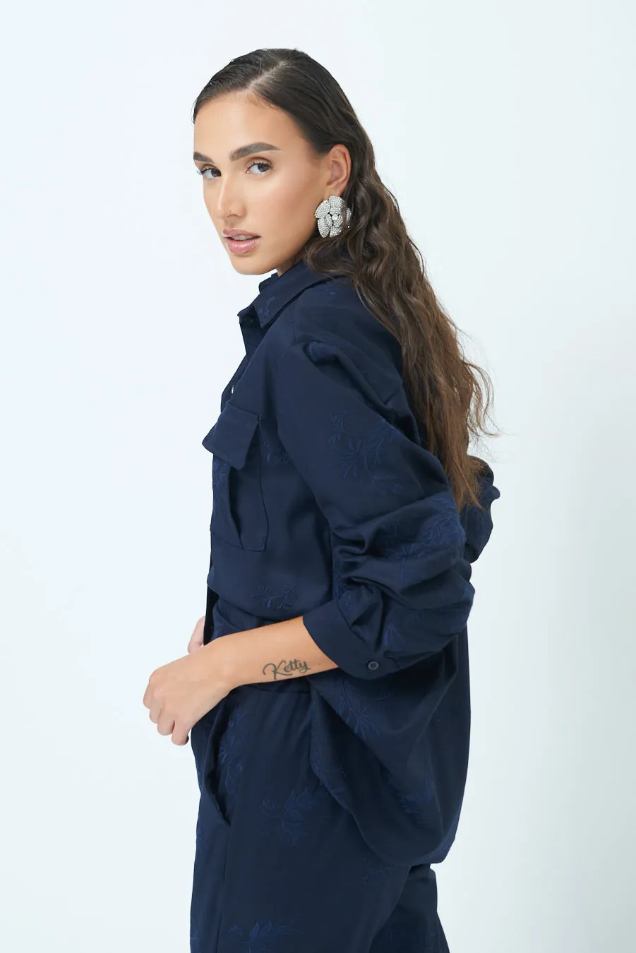 Oversized utility shirt jacket wholesale