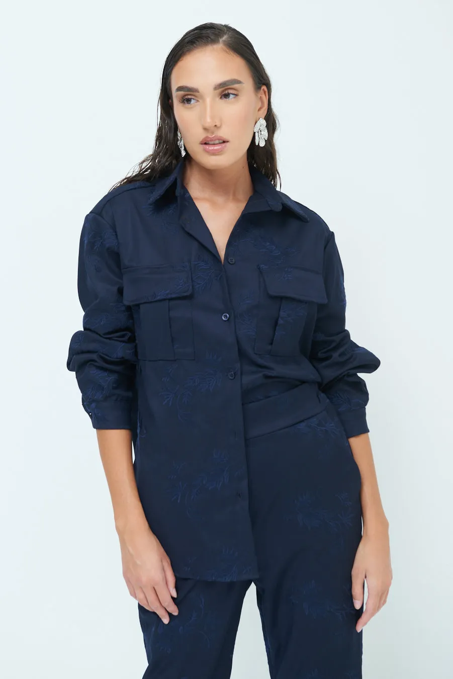 Oversized utility shirt jacket wholesale