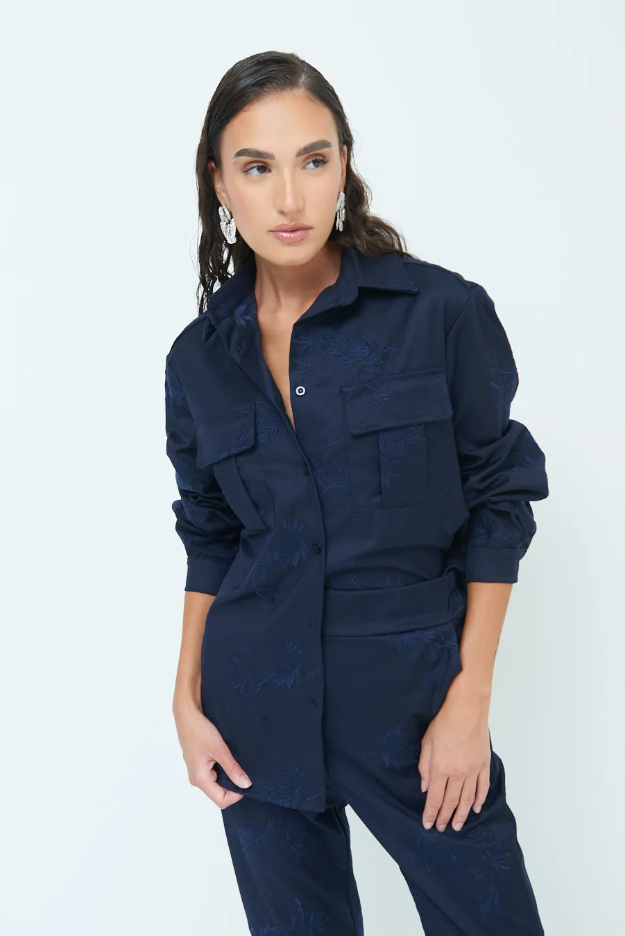 Oversized utility shirt jacket wholesale