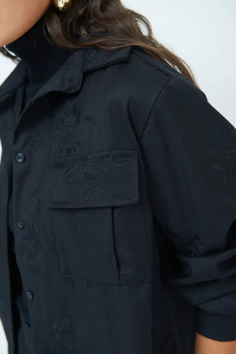 Oversized utility shirt jacket wholesale