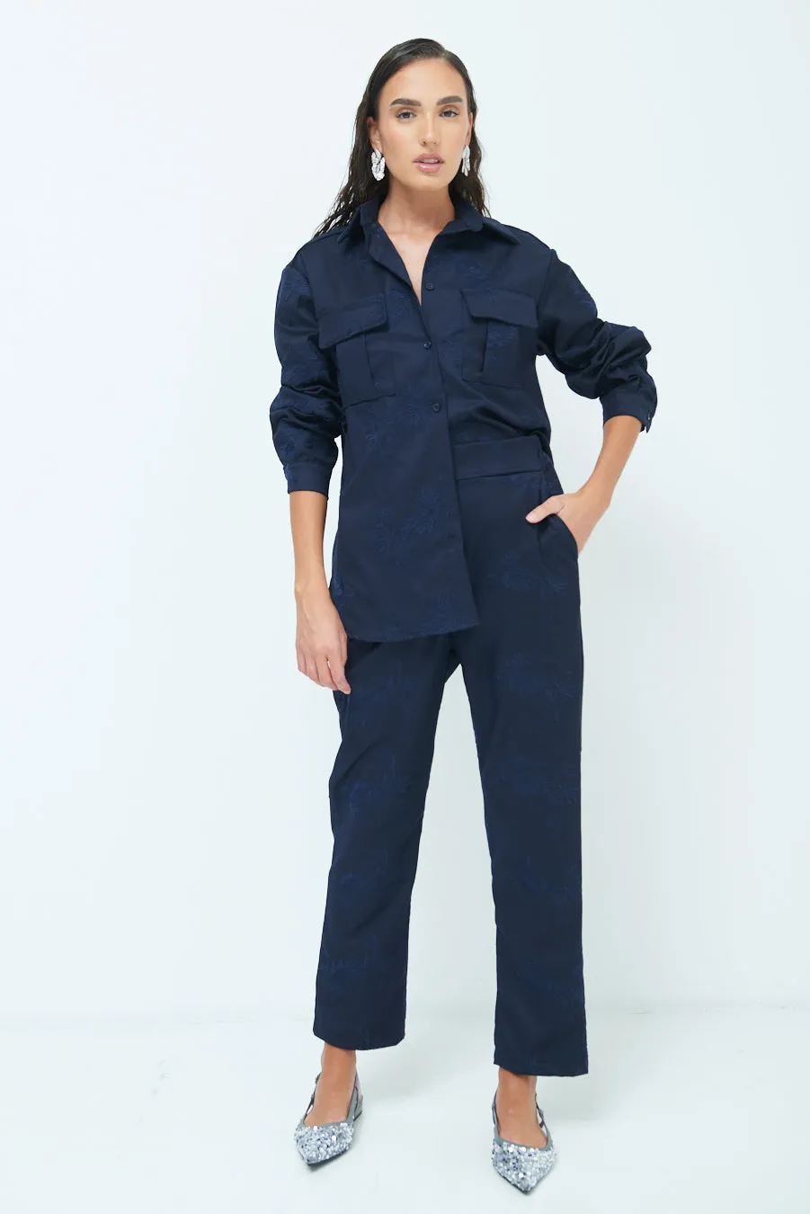 Oversized utility shirt jacket wholesale
