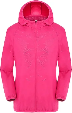 Packable Rain Jacket Hooded Men Women Lightweight Travel Waterproof Windbreaker RainCoats Sun Protection Coats