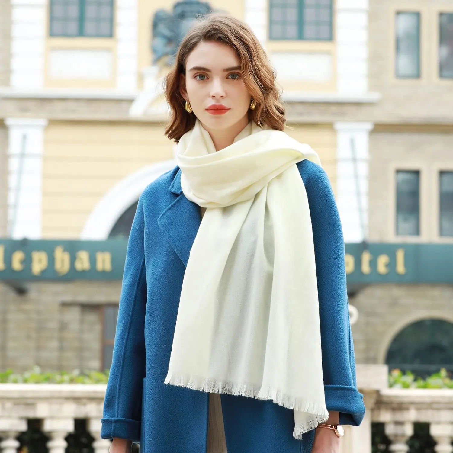 RIIQIICHY Scarfs for Women Pashmina Shawl Wraps for Evening Dresses Women Scarf for Wedding Large Winter Scarves